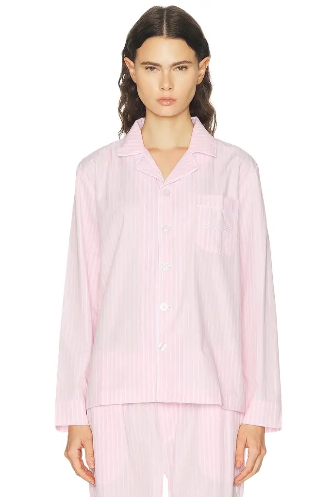 Sporty & Rich Signature Logo Pajama Top