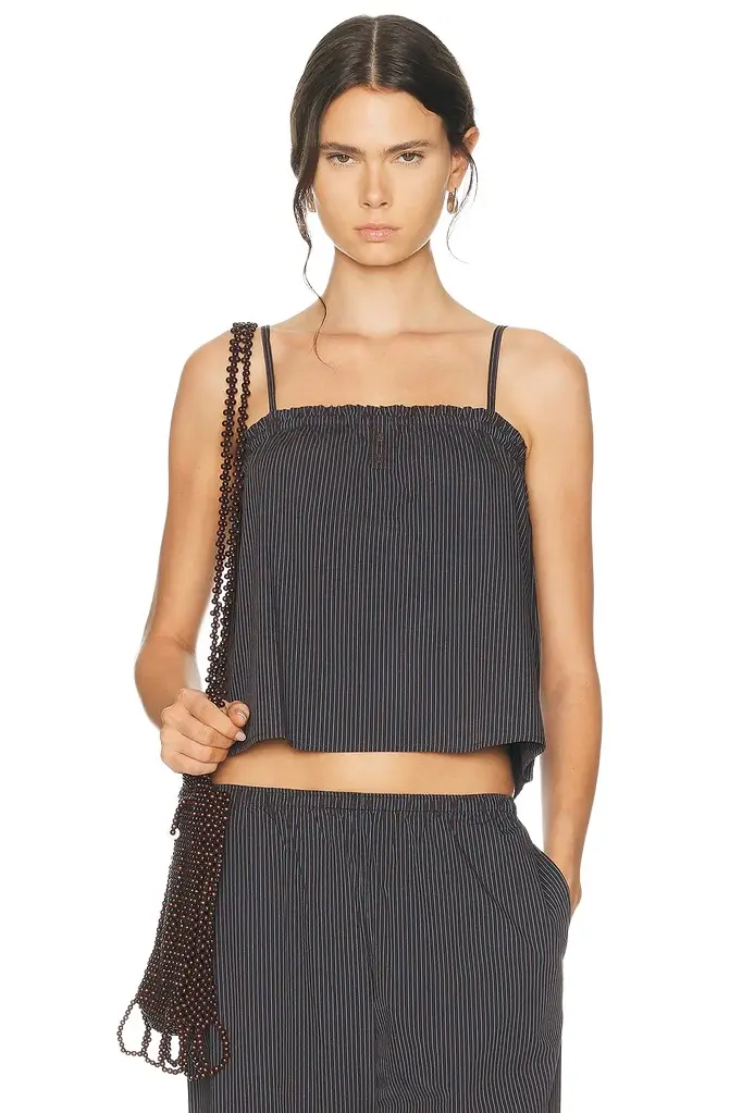 Deiji Studios Frill Placket Top