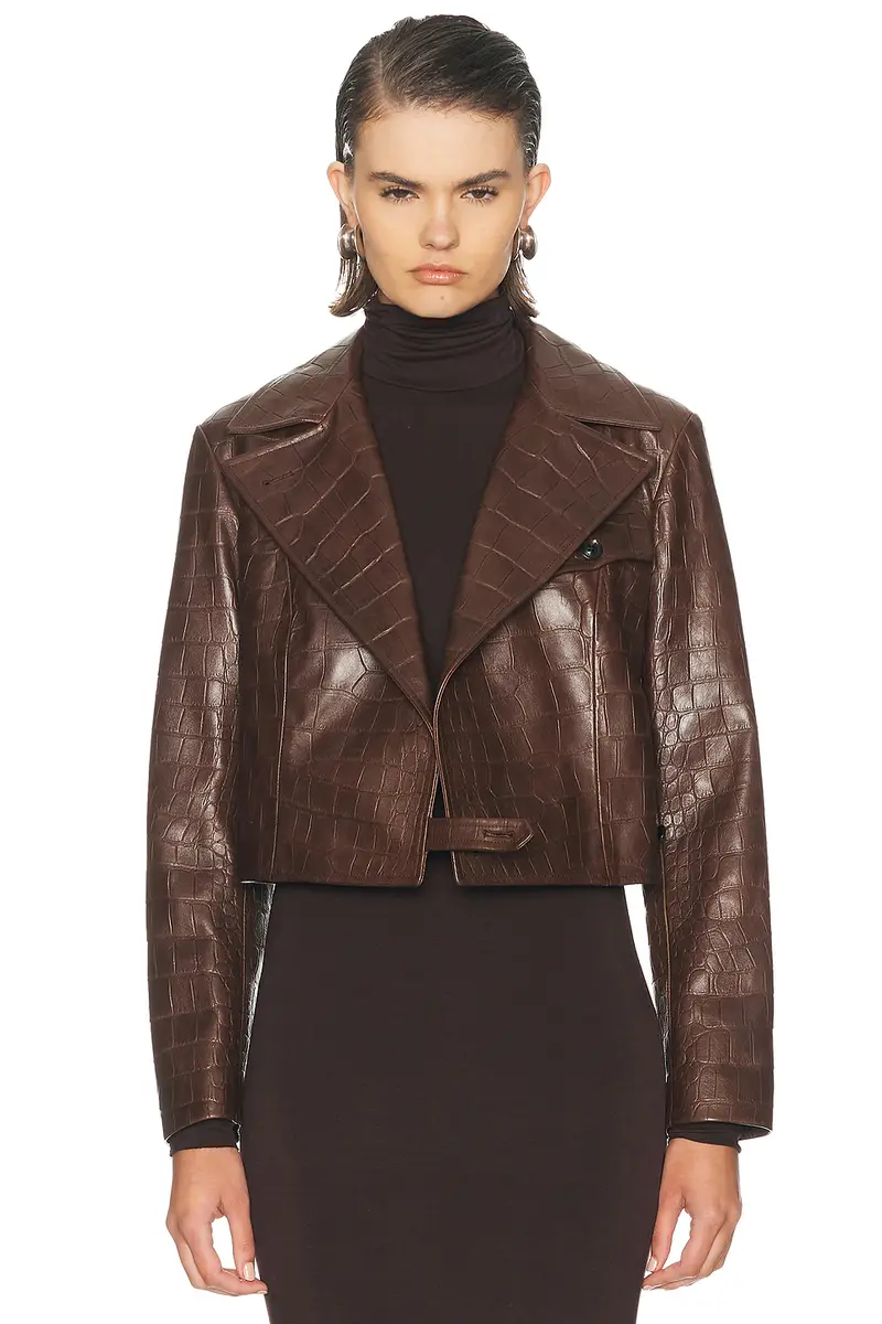 Ralph Lauren Collection Printed Leather Jaxson Lined Moto Jacket | Thumbnail 2 Ralph Lauren Collection Printed Leather Jaxson Lined Moto Jacket | Thumbnail 2