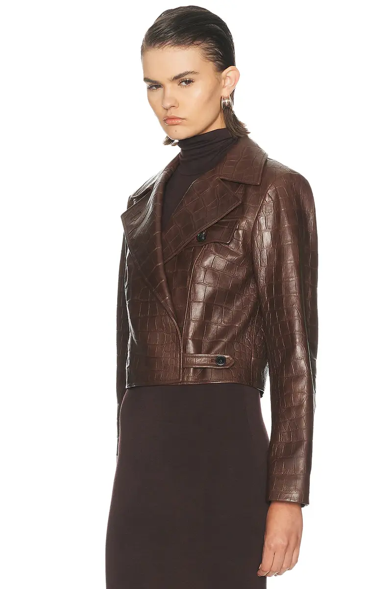 Ralph Lauren Collection Printed Leather Jaxson Lined Moto Jacket | Thumbnail 3 Ralph Lauren Collection Printed Leather Jaxson Lined Moto Jacket | Thumbnail 3