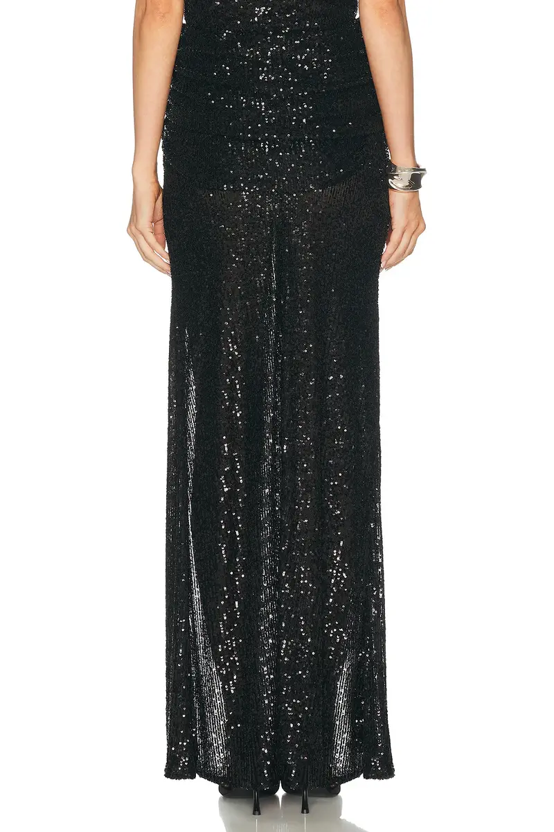 Lapointe Mini Stretch Sequin Draped Waist Skirt | Thumbnail 4