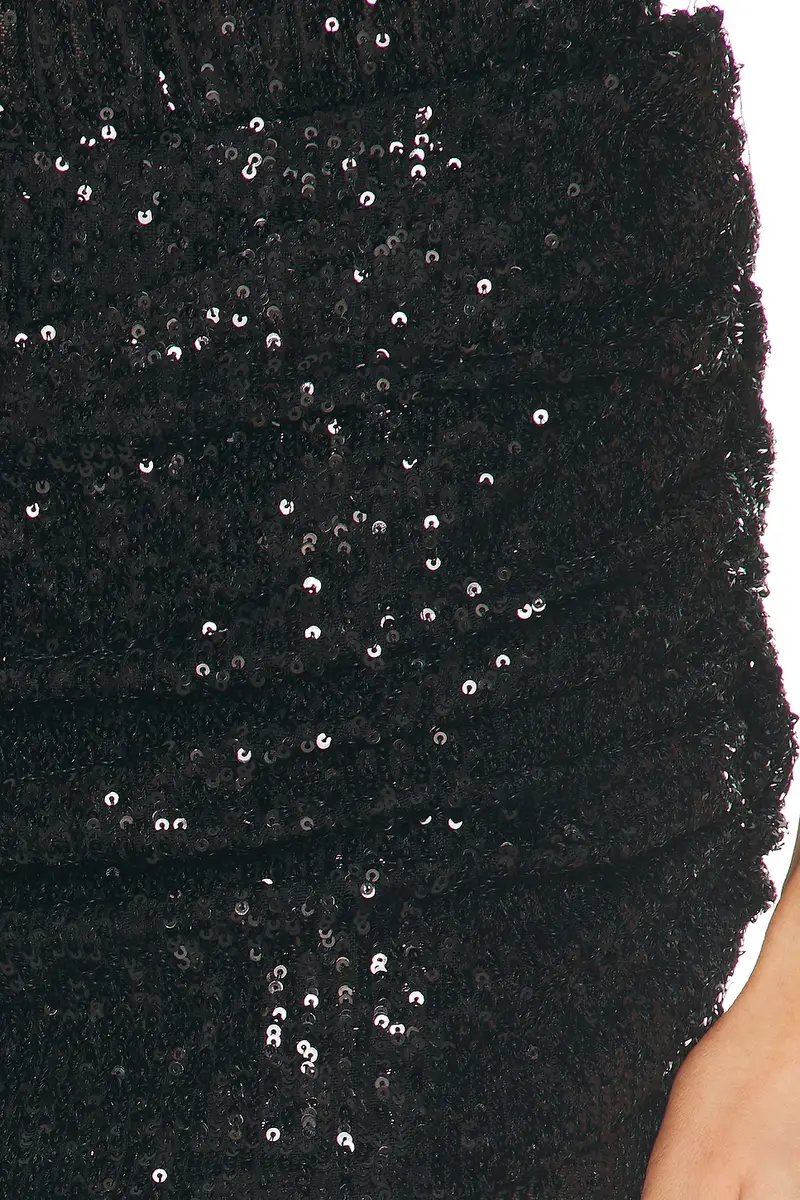 Lapointe Mini Stretch Sequin Draped Waist Skirt | Thumbnail 6