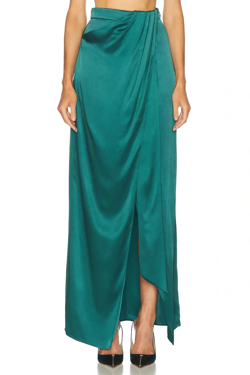 Lapointe Satin Wrap Maxi Skirt | Thumbnail 2 Lapointe Satin Wrap Maxi Skirt | Thumbnail 2
