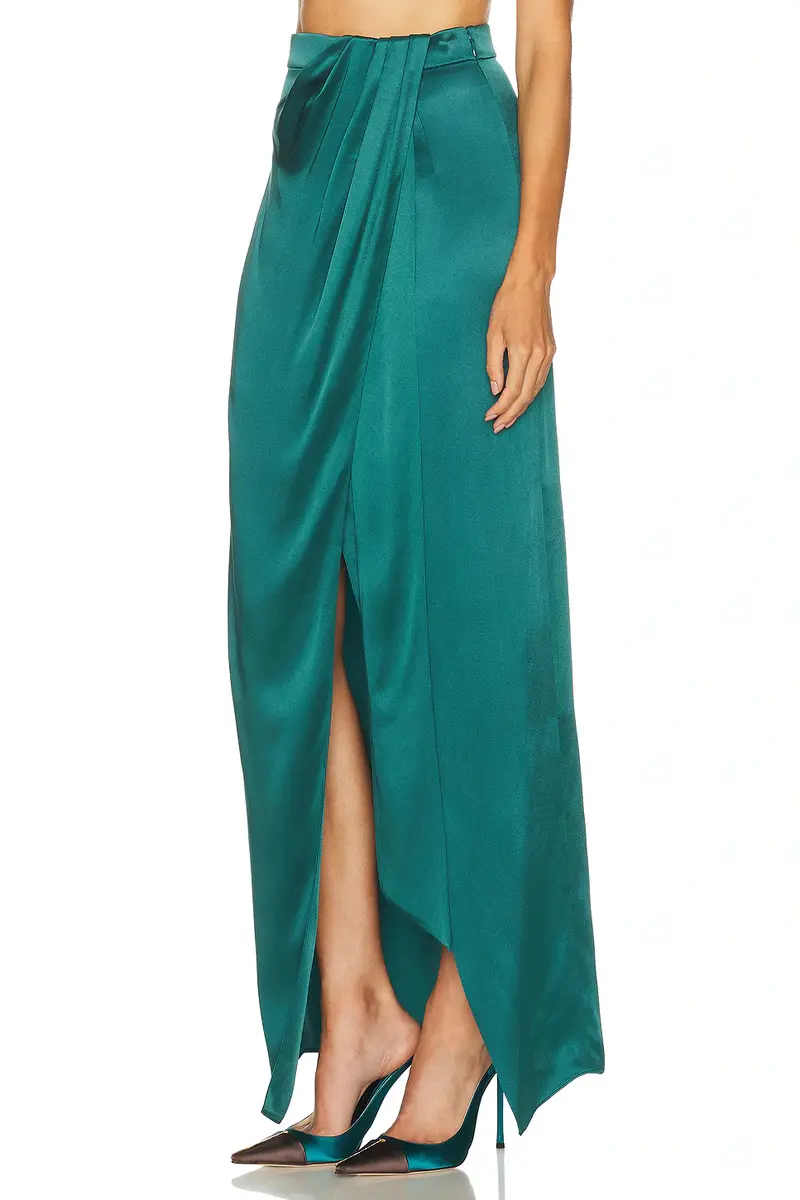 Lapointe Satin Wrap Maxi Skirt | Thumbnail 4 Lapointe Satin Wrap Maxi Skirt | Thumbnail 4