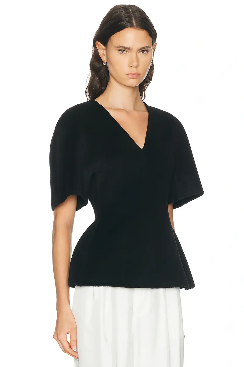 Lisa Yang Double V Neck Top | Thumbnail 2 Lisa Yang Double V Neck Top | Thumbnail 2