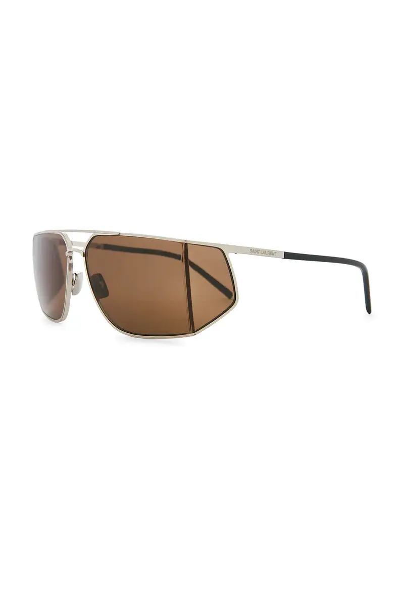 Saint Laurent Metal Rectangular Sunglasses | Thumbnail 2