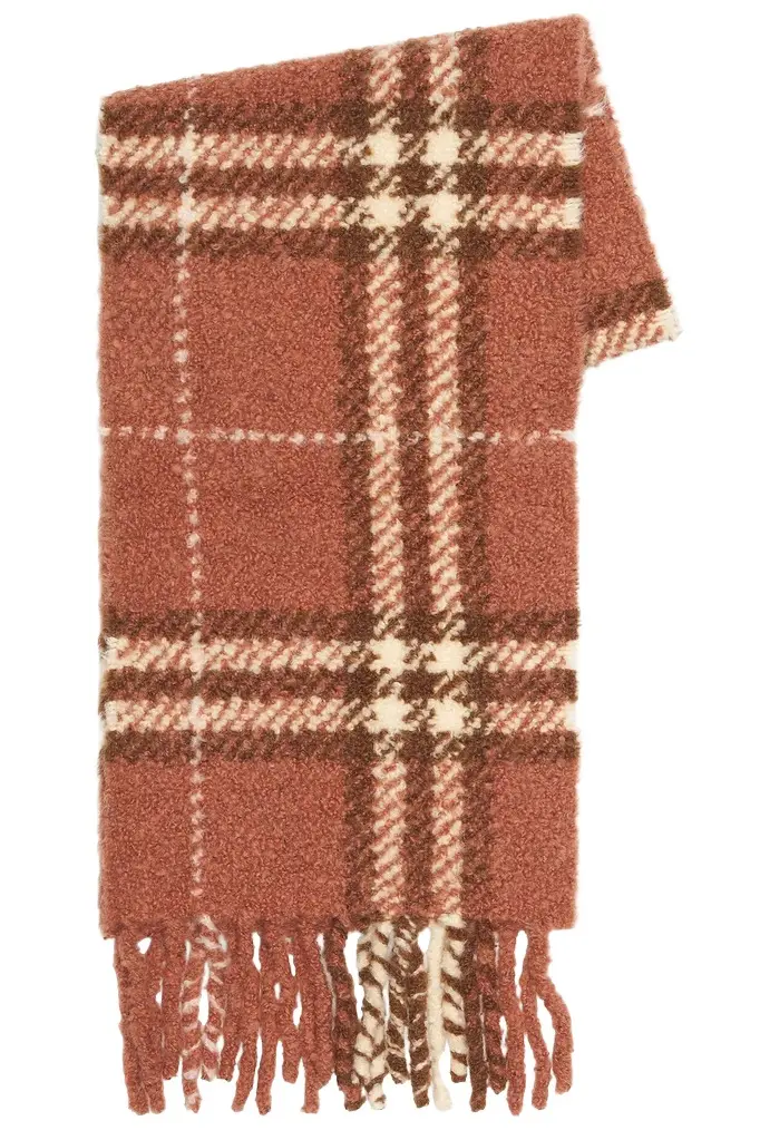 Giant Check Boucle Scarf Giant Check Boucle Scarf