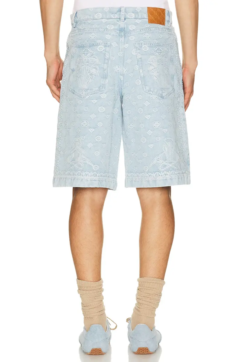 Casablanca Carpet Jacquard Baggy Denim Shorts | Thumbnail 3