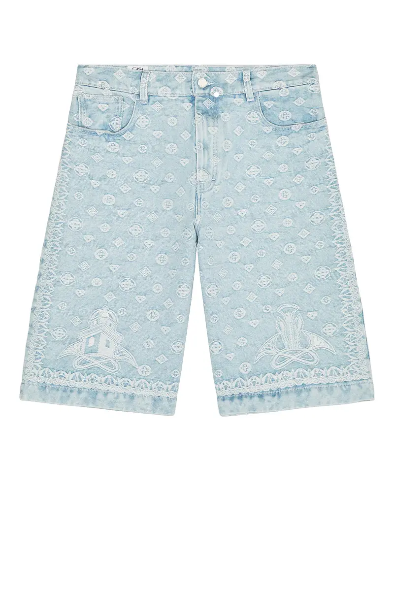 Casablanca Carpet Jacquard Baggy Denim Shorts | Thumbnail 5