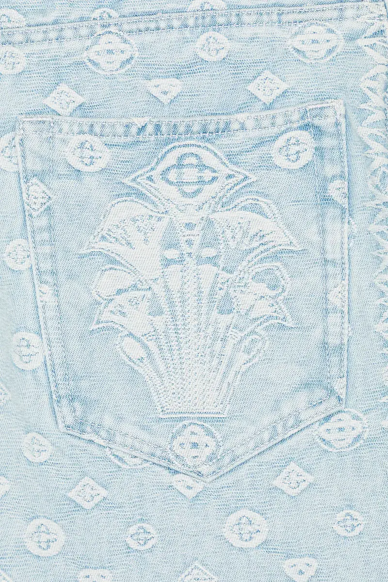 Casablanca Carpet Jacquard Baggy Denim Shorts | Thumbnail 6