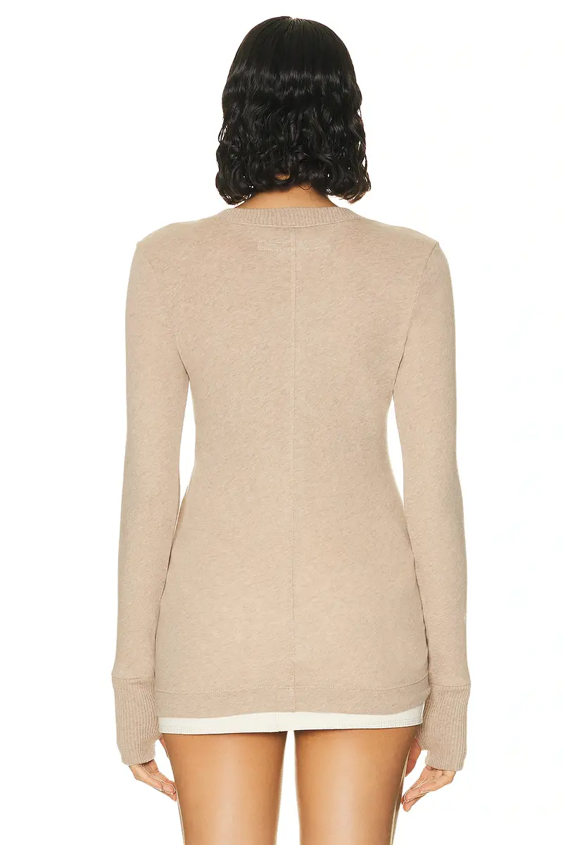 ENZA COSTA Cashmere Easy Cuffed Crew Neck Top | Thumbnail 3 ENZA COSTA Cashmere Easy Cuffed Crew Neck Top | Thumbnail 3
