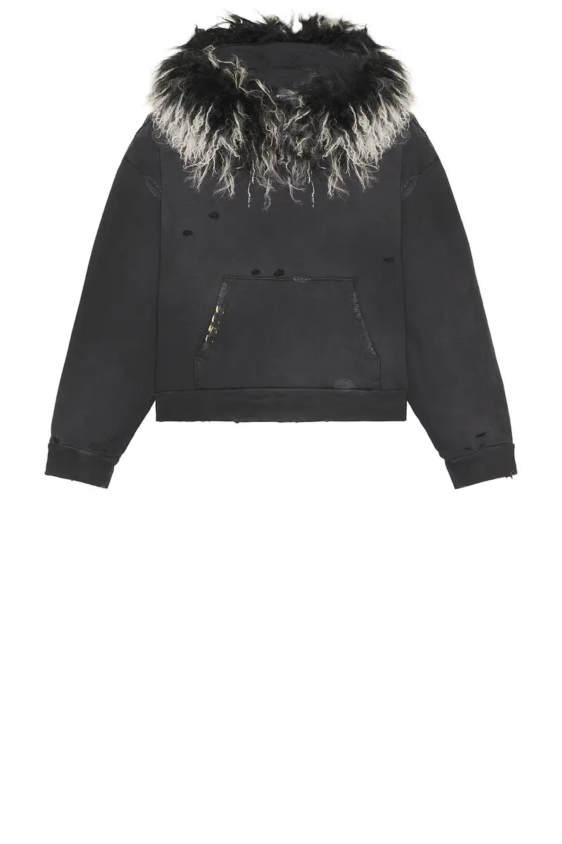 Strike Oil Thrashed Sweatshirt With Detachable Hood | Thumbnail 4 Strike Oil Thrashed Sweatshirt With Detachable Hood | Thumbnail 4