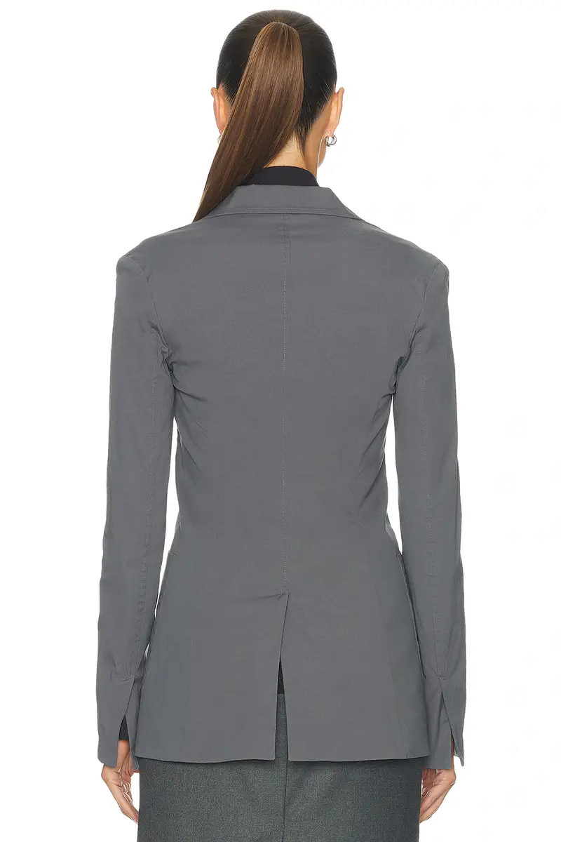 Miu Miu Popeline Stretch Washed Blazer | Thumbnail 3 Miu Miu Popeline Stretch Washed Blazer | Thumbnail 3