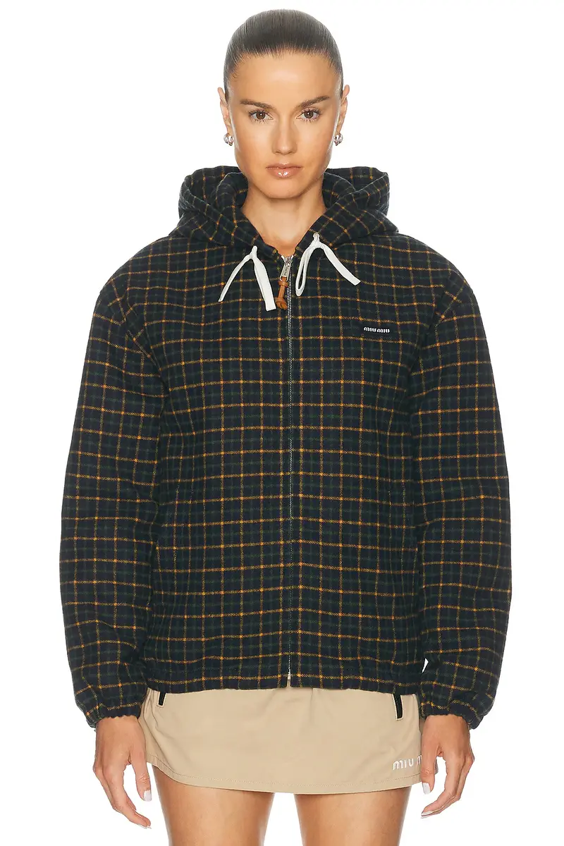 Miu Miu Check Color Padded Jacket | Thumbnail 2