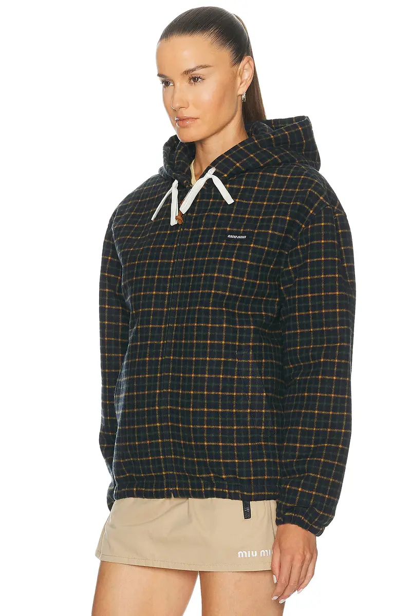 Miu Miu Check Color Padded Jacket | Thumbnail 3