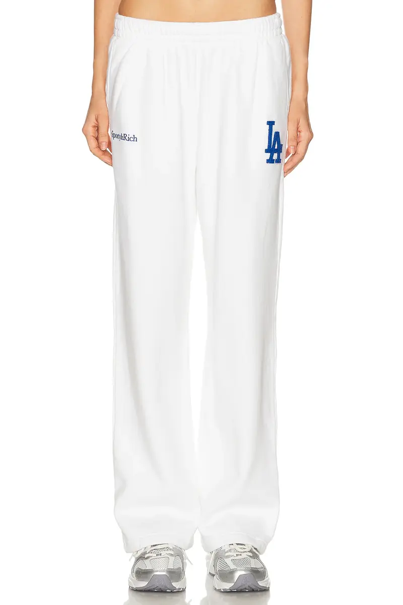 Sporty & Rich x Dodgers LA Serif Wide Sweatpant | Thumbnail 2