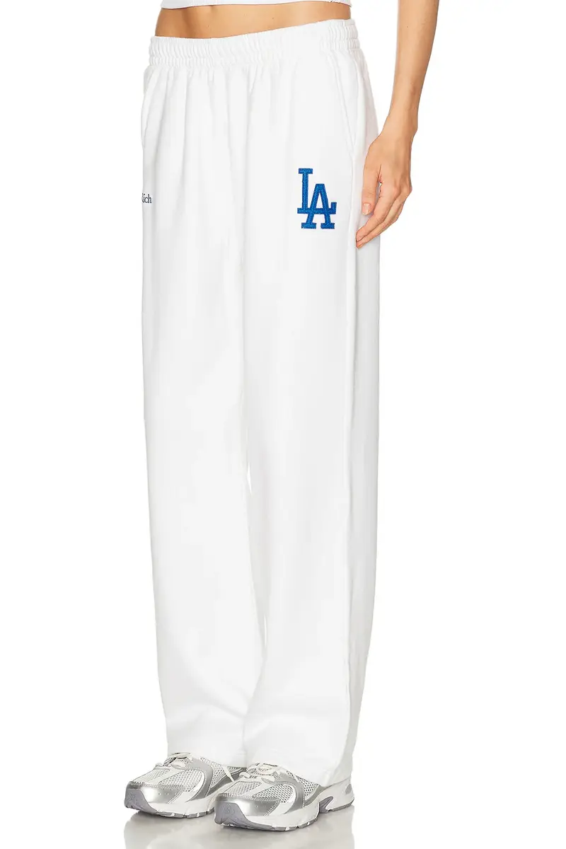 Sporty & Rich x Dodgers LA Serif Wide Sweatpant | Thumbnail 4