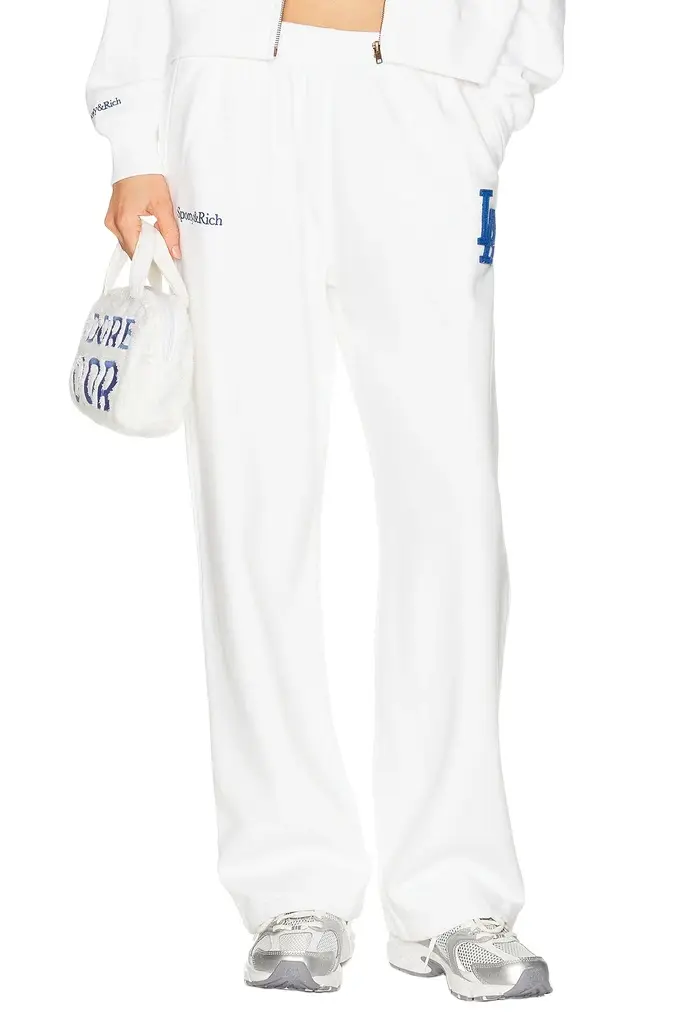 Sporty & Rich x Dodgers LA Serif Wide Sweatpant