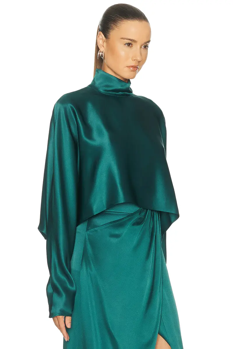 Lapointe Satin Caftan Top | Thumbnail 2 Lapointe Satin Caftan Top | Thumbnail 2