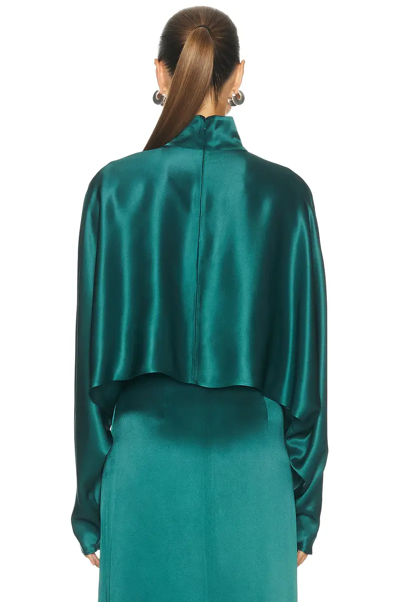 Lapointe Satin Caftan Top | Thumbnail 3 Lapointe Satin Caftan Top | Thumbnail 3