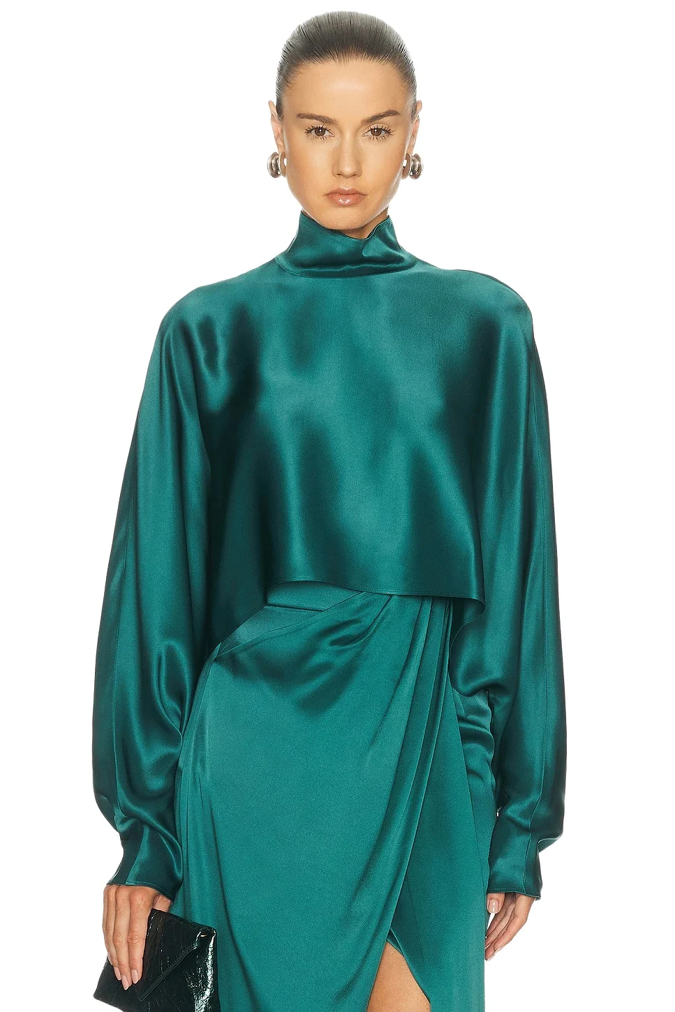 Lapointe Satin Caftan Top