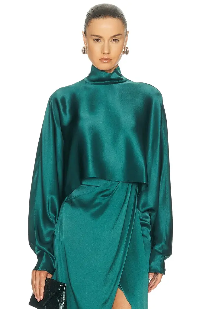 Lapointe Satin Caftan Top