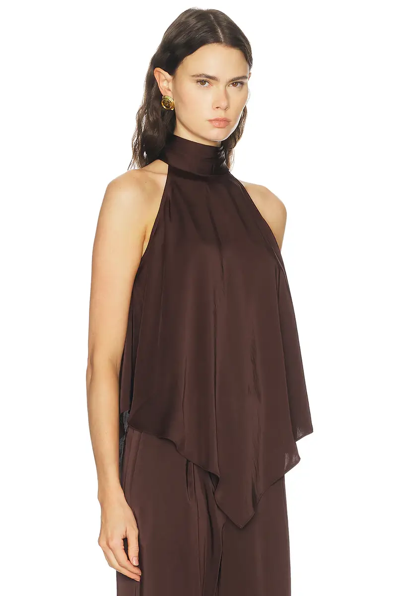 Lapointe Lightweight Satin Hankerchief Top | Thumbnail 2 Lapointe Lightweight Satin Hankerchief Top | Thumbnail 2