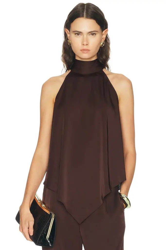 Lightweight Satin Hankerchief Top