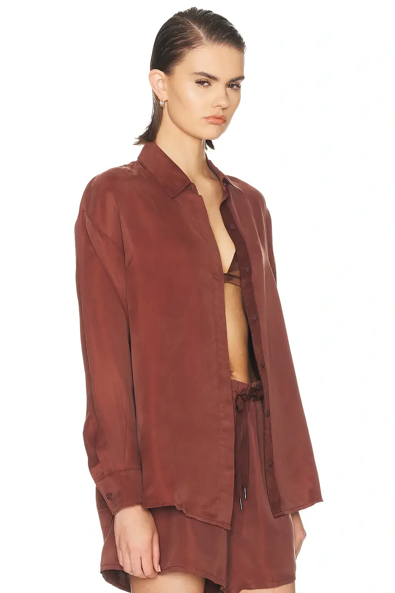 Beyond Yoga Sunkissed Cupro Button Down Shirt | Thumbnail 2
