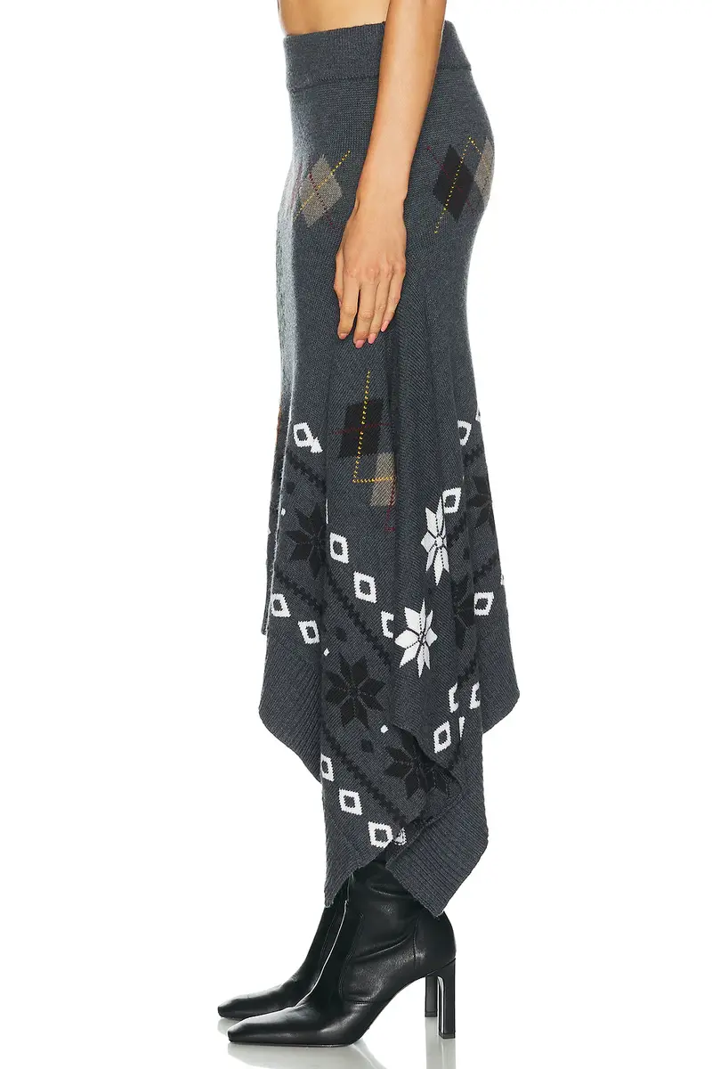 Monse Mixed Fair Isle Midi Skirt | Thumbnail 3