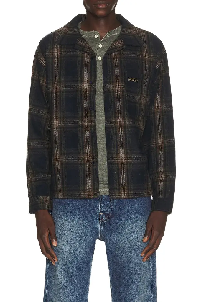 Honor The Gift Plaid Flannel Long Sleeve Overshirt