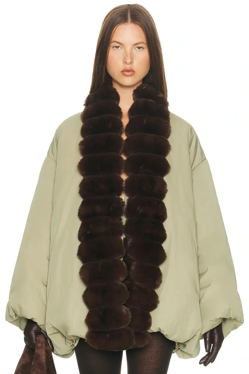 Helsa Bubble Puffer With Faux Fur | Thumbnail 2 Helsa Bubble Puffer With Faux Fur | Thumbnail 2