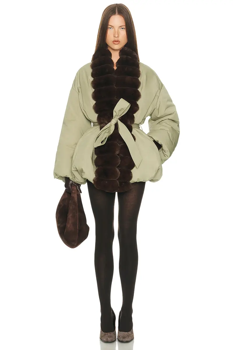 Helsa Bubble Puffer With Faux Fur | Thumbnail 5 Helsa Bubble Puffer With Faux Fur | Thumbnail 5