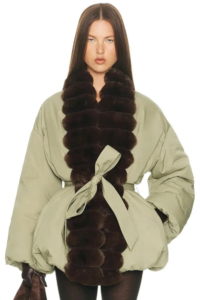 Bubble Puffer With Faux Fur Bubble Puffer With Faux Fur