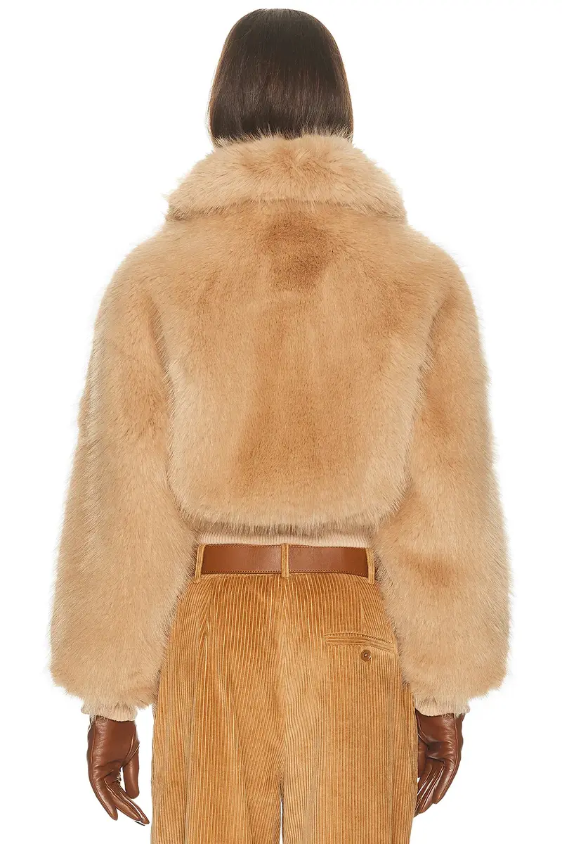Helsa Faux Fox Bomber Jacket | Thumbnail 3 Helsa Faux Fox Bomber Jacket | Thumbnail 3