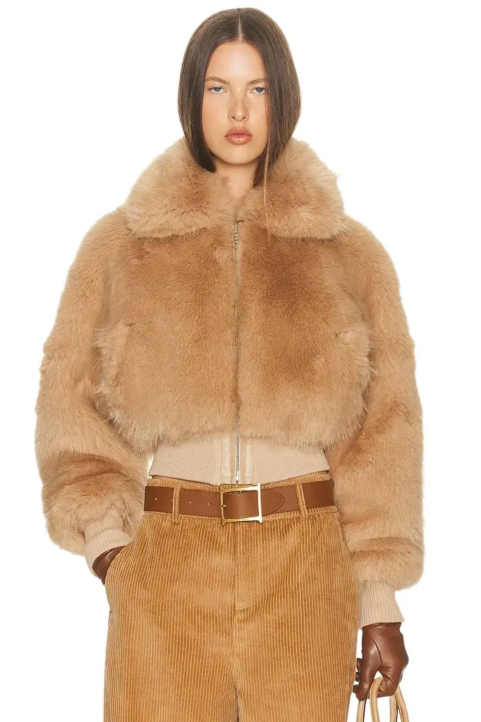 Faux Fox Bomber Jacket Faux Fox Bomber Jacket