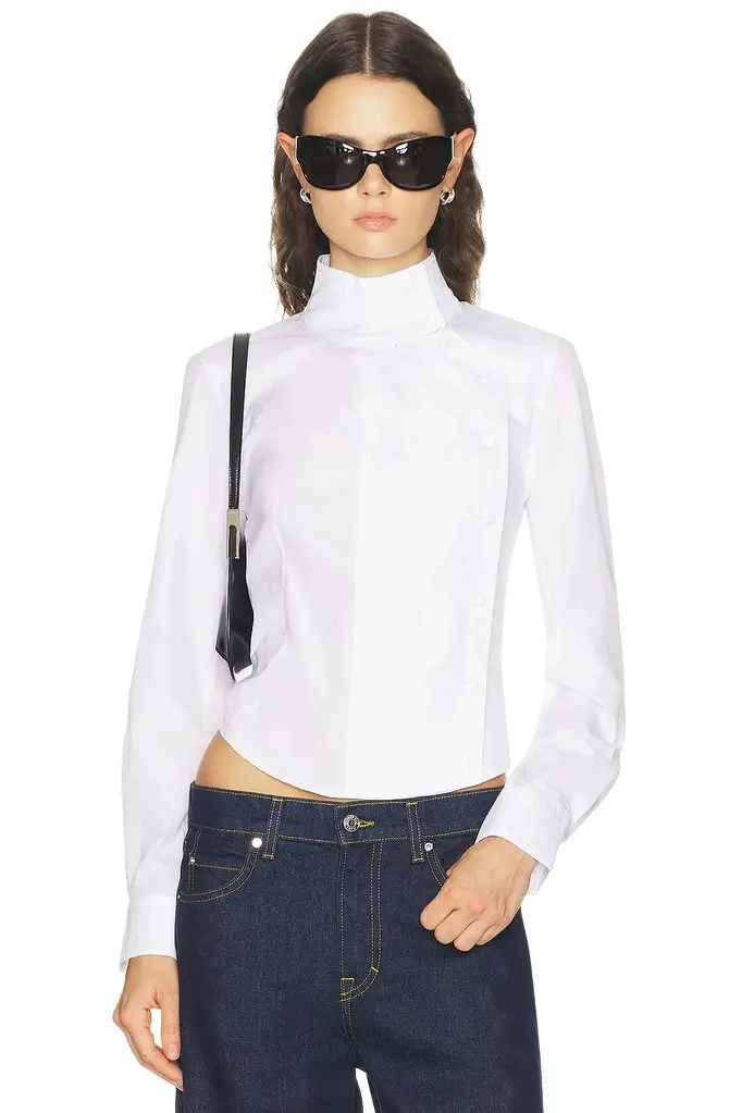 R13 Asymmetrical Front Shirt