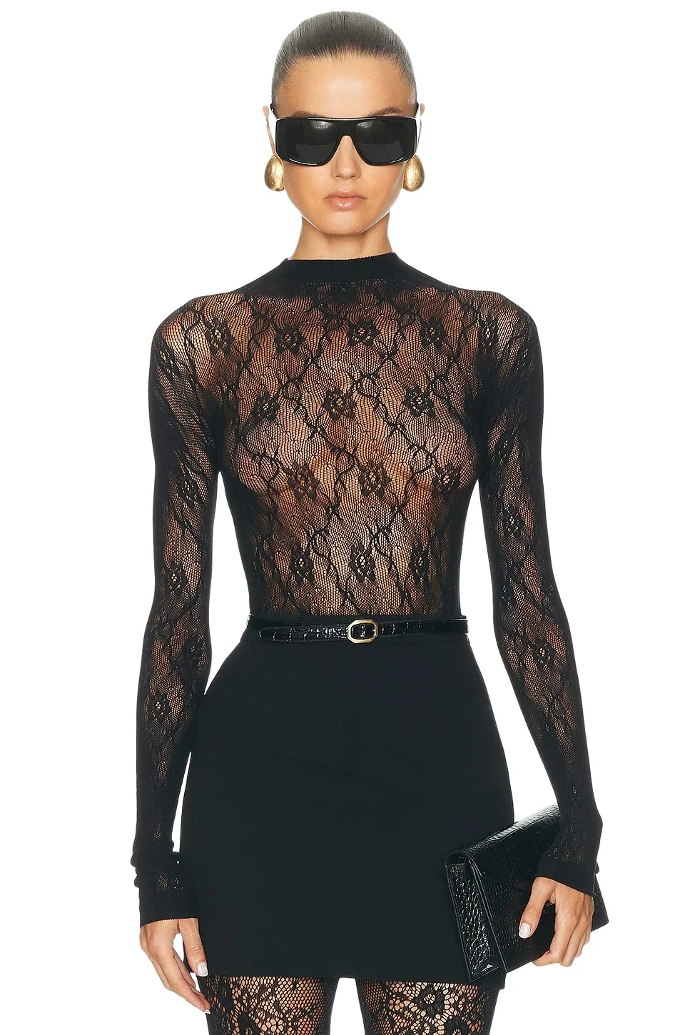 Swedish Stockings Nova Lace Long Sleeve Top