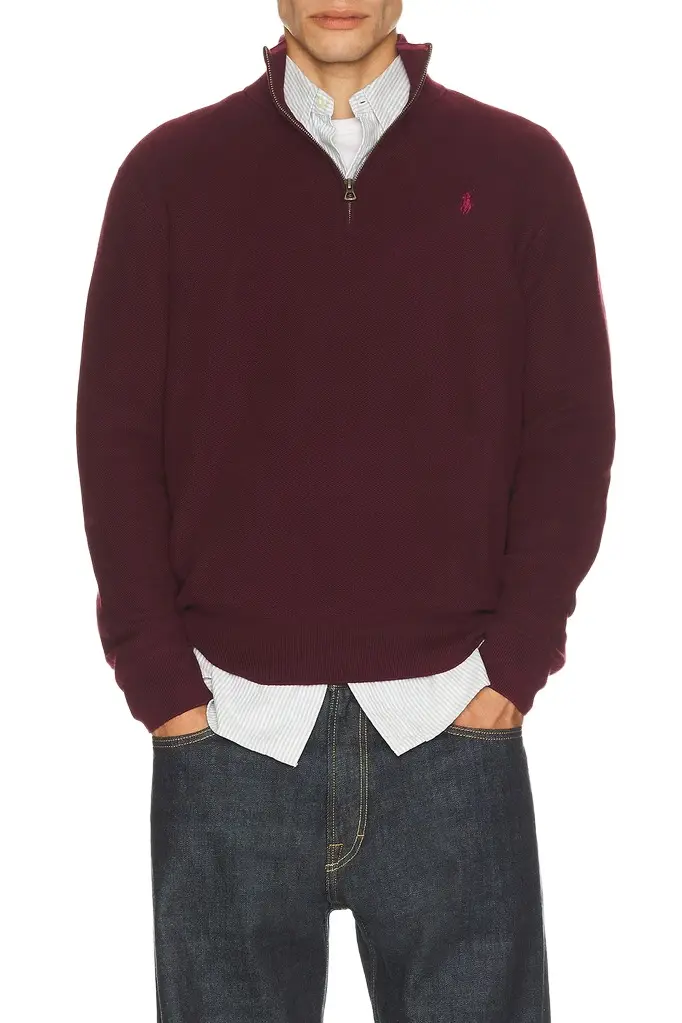 Polo Ralph Lauren Long Sleeve Cotton 1/2 Zip Pullover Sweater