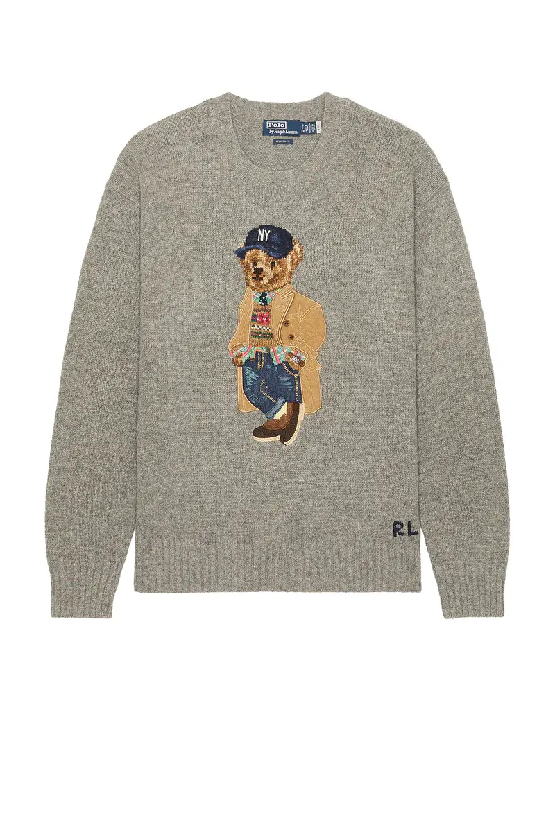 Polo Ralph Lauren Wool Blend Novelty Heritage Bear Crewneck Sweater | Thumbnail 4