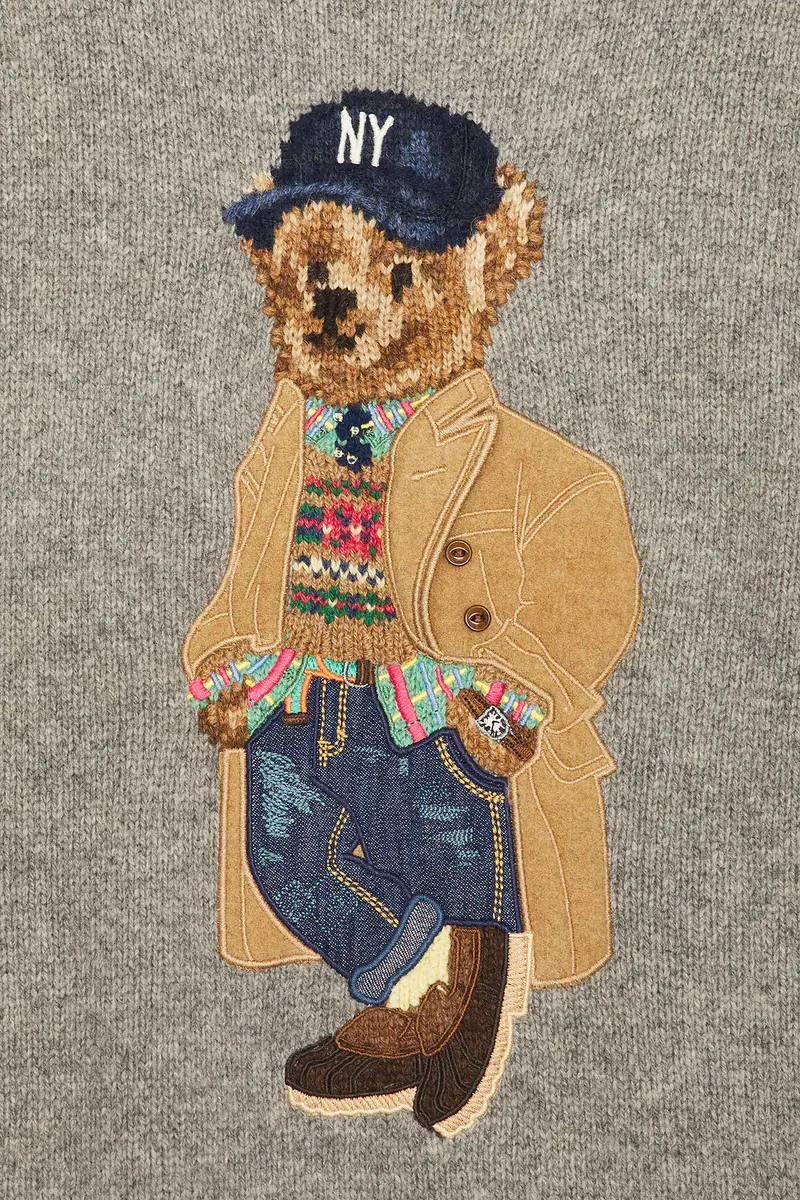 Polo Ralph Lauren Wool Blend Novelty Heritage Bear Crewneck Sweater | Thumbnail 5