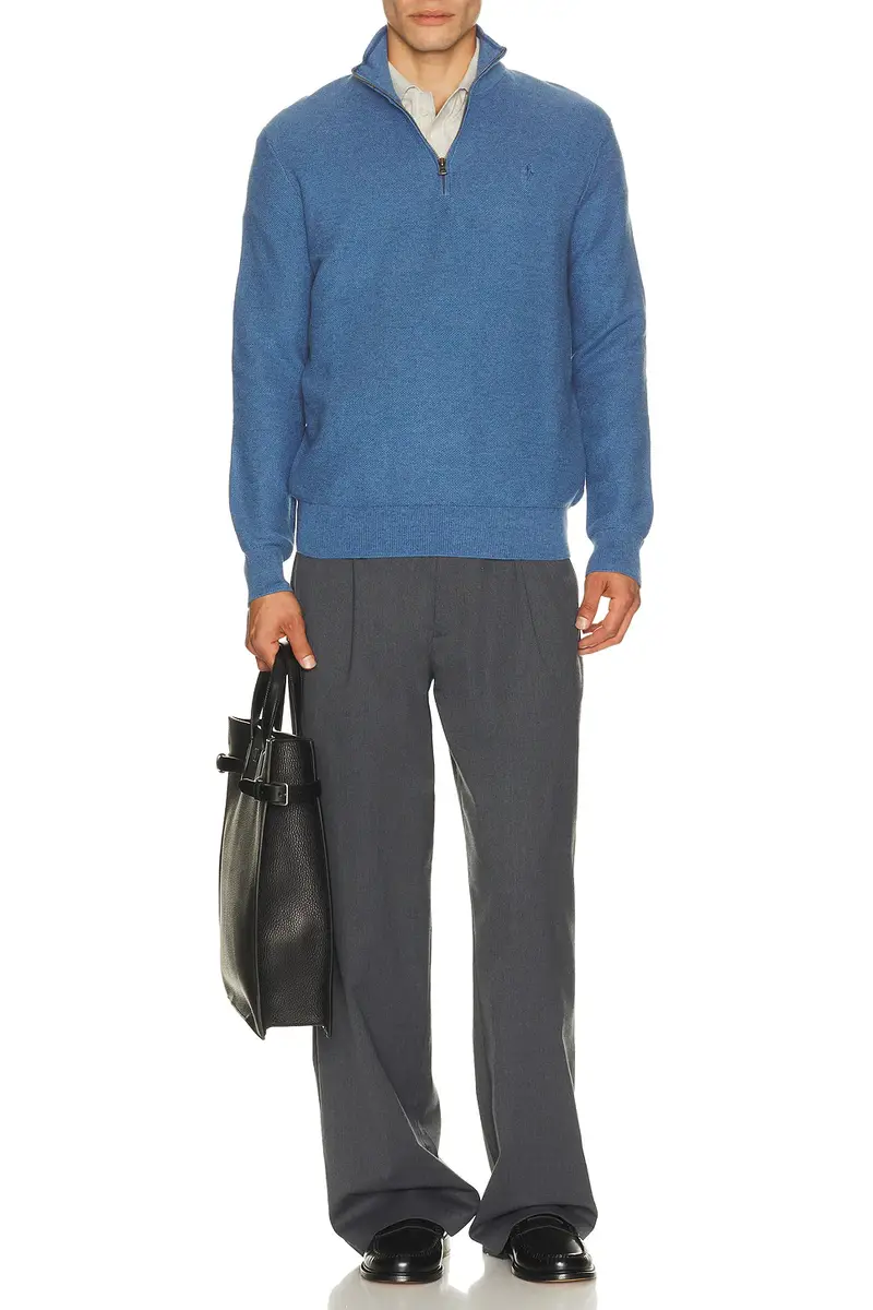 Polo Ralph Lauren Long Sleeve Cotton 1/2 Zip Pullover Sweater | Thumbnail 3