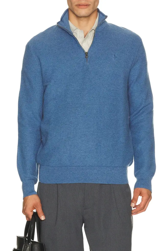 Polo Ralph Lauren Long Sleeve Cotton 1/2 Zip Pullover Sweater