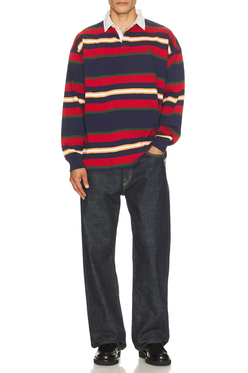 Polo Ralph Lauren Long Sleeve Yarn Dyed Cotton Rugby Polo Sweater | Thumbnail 3 Polo Ralph Lauren Long Sleeve Yarn Dyed Cotton Rugby Polo Sweater | Thumbnail 3