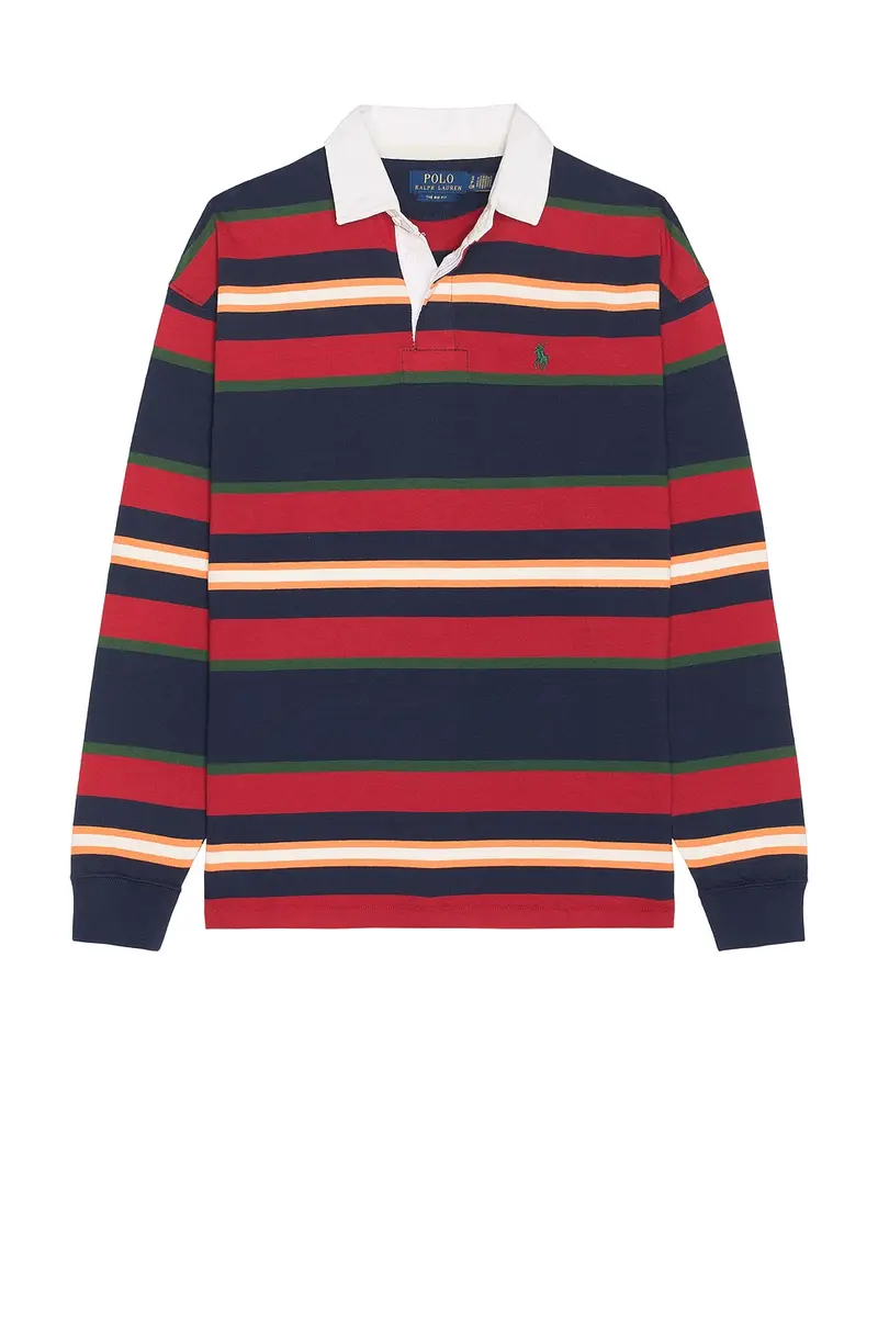 Polo Ralph Lauren Long Sleeve Yarn Dyed Cotton Rugby Polo Sweater | Thumbnail 4 Polo Ralph Lauren Long Sleeve Yarn Dyed Cotton Rugby Polo Sweater | Thumbnail 4