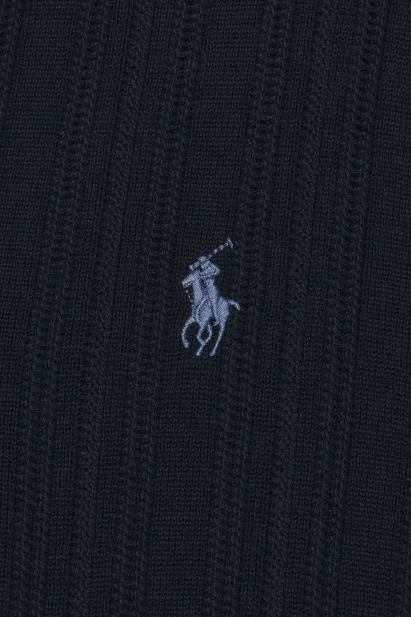Polo Ralph Lauren Short Sleeve Cotton Rib Stitch Polo Sweater With Johnny Collar | Thumbnail 5 Polo Ralph Lauren Short Sleeve Cotton Rib Stitch Polo Sweater With Johnny Collar | Thumbnail 5
