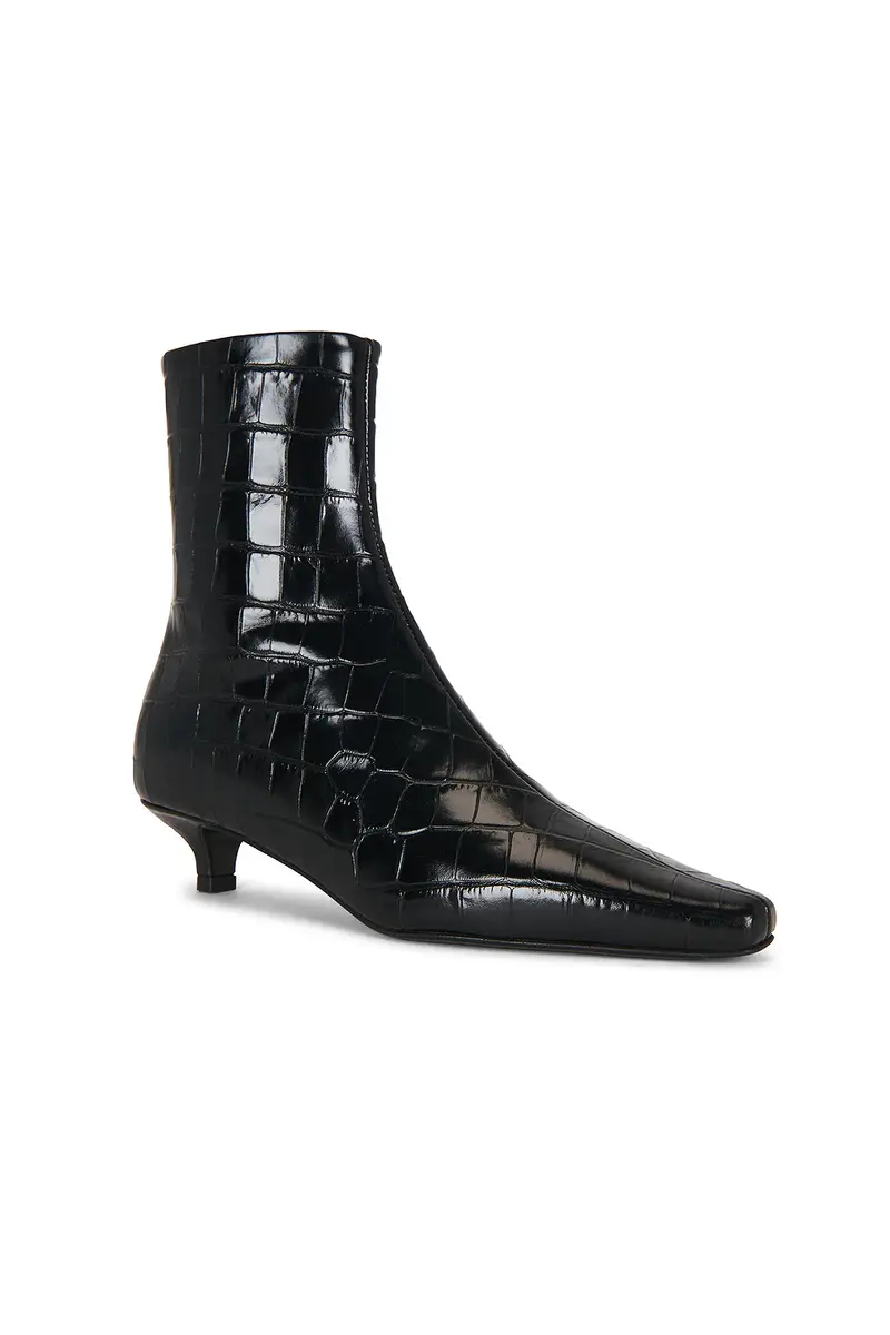 TOTEME Slim Croco Embossed Ankle Boot | Thumbnail 2 TOTEME Slim Croco Embossed Ankle Boot | Thumbnail 2