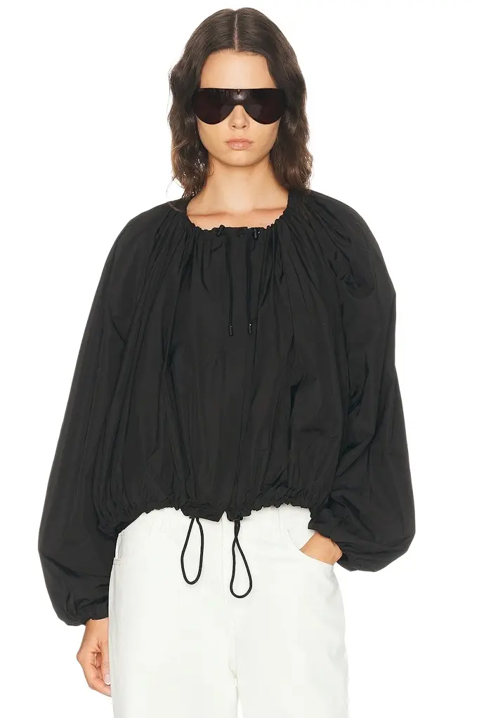 Gathered Parachute Coat