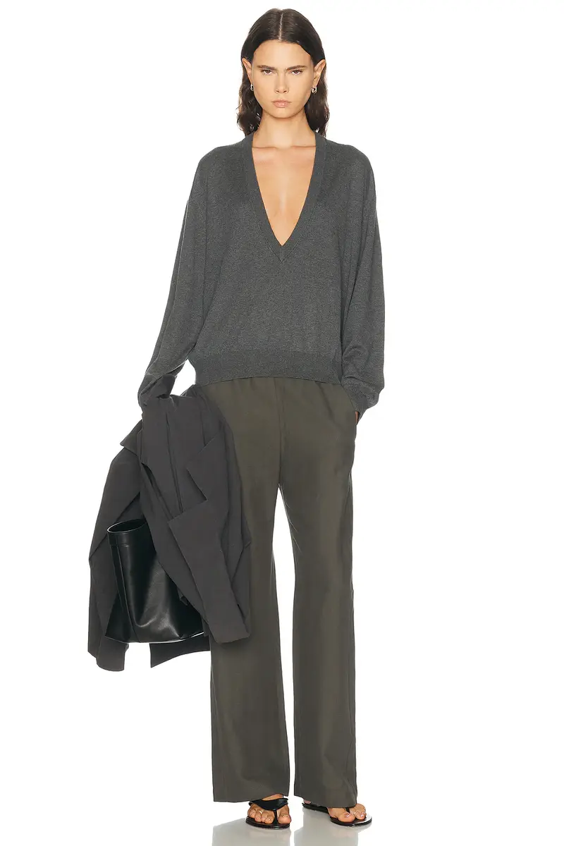 EAVES Devyn V Neck Sweater | Thumbnail 4