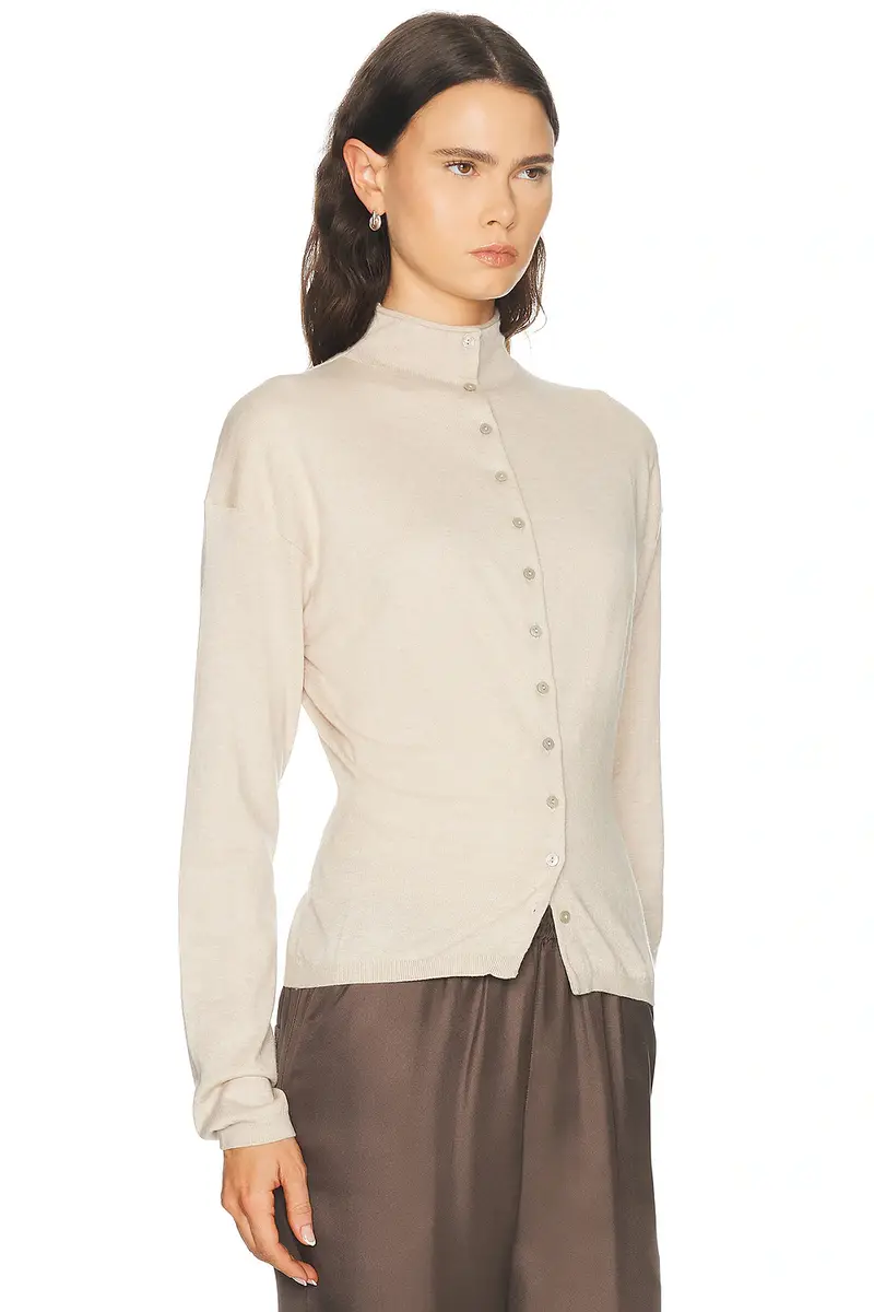 EAVES Kaycey Mock Neck Cardigan | Thumbnail 3